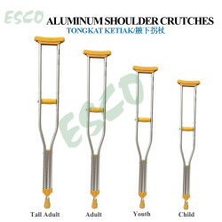 Shoulder Crutches(Code: CRU/0506-SM. CRU/0506-MD, CRU/0506-AD, CRU/0506-TA, Replaceble Parts)